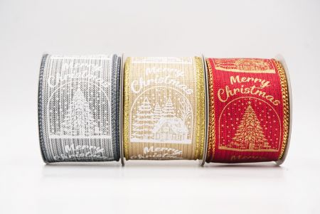 Merry Christmas Text & Tree Design Wired Ribbon_KF9730.KF9731 (1)